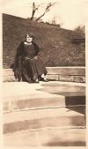 Elsie Mize McClellan Sitting On Steps