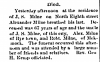 Obituary July 29 1889 For Alexander Milne