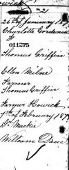 Official Birth Record from Howick Ontario