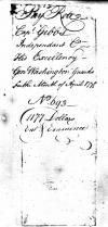 National Archives Cover Sheet for Muster in march 1778