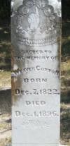 Tombstone for Weaver Cotton in Kaufman Co TX