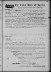 Homestead Certificate 1867 Granted to Valerio in 1894, 157 acres near Rociada.