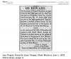 Newspaper Article Announcing Maria Armijo's Murder in Dec 1875