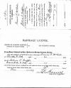 Marriage License for Frank McCabe & Dolores Griffin, 1907