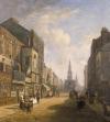 Painting showing St Mary Le Strand circa 1824