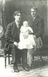 Frank holding Baby Gene and a Friend