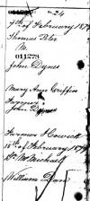 Official Birth Record for Thomas P