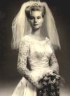 Susan GADDIS in her Wedding Dress